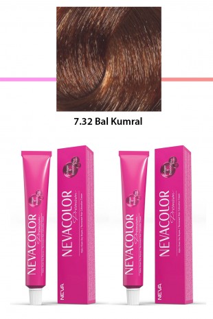 2 li Set Premium 7.32 Bal Kumral - Kalıcı Krem Saç Boyası 2 X 50 g Tüp