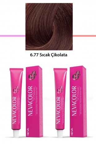 2 li Set Premium 6.77 Sıcak Çikolata - Kalıcı Krem Saç Boyası 2 X 50 g Tüp