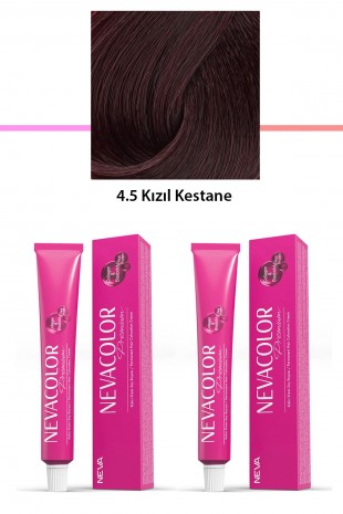2 li Set Premium 4.5 Kızıl Kestane - Kalıcı Krem Saç Boyası 2 X 50 g Tüp