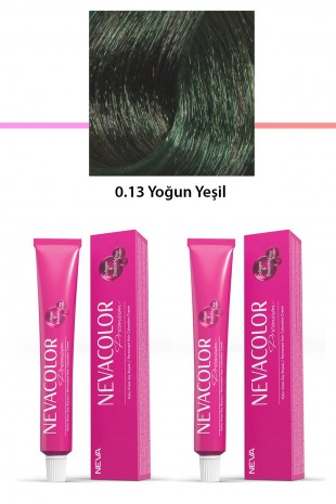 2 li Set Premium 0.13 Yoğun Yeşil - Kalıcı Krem Saç Boyası 2 X 50 g Tüp