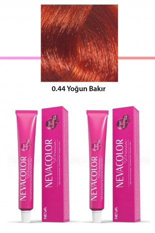 2 li Set Premium 0.44 Yoğun Bakır - Kalıcı Krem Saç Boyası 2 X 50 g Tüp