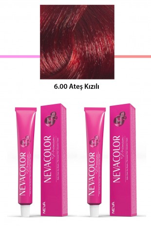 2 li Set Premium 6.00 Ateş Kızılı - Kalıcı Krem Saç Boyası 2 X 50 g Tüp