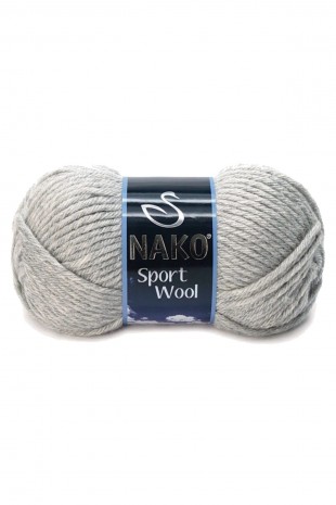 Sport Wool Atkı Bere Ceket Yelek Örgü İpi Yünü No: 195 Açık Gri Melanj