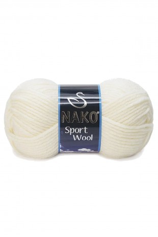 Sport Wool Atkı Bere Ceket Yelek Örgü İpi Yünü No: 300 Ekru