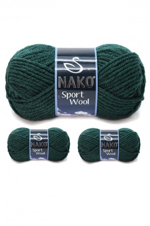 3 Adet Sport Wool Atkı Bere Ceket Yelek Örgü İpi Yünü No: 1873 Şişedibi