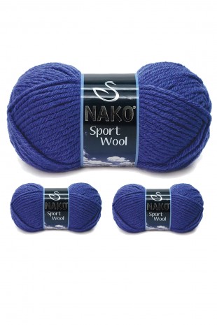 3 Adet Sport Wool Atkı Bere Ceket Yelek Örgü İpi Yünü No: 10472 Saks