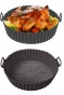 Airfryer Siyah Silikon Pişirme Kabı Airfryer Pişirme Tabanı 20 x 5 cm