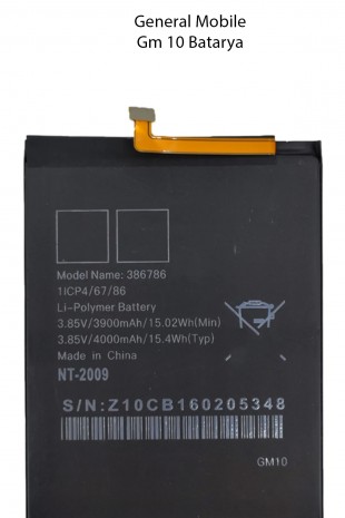 Genneral Mobile GM10 Batarya Pil 3000 Mah