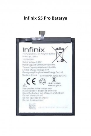 İnfinix S5 Pro Batarya Pil 4000 Mah