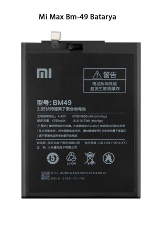 Mi Max Bm-49 Telefonlarla Uyumlu Batarya 4850 mAh