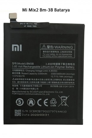 Mi Mix2 Bm-3B Telefonlarla Uyumlu Batarya 3400 mAh