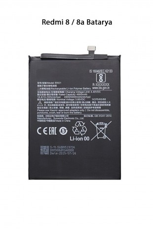 Redmi 8 / 8A Telefonlarla Uyumlu Batarya 5000 mAh