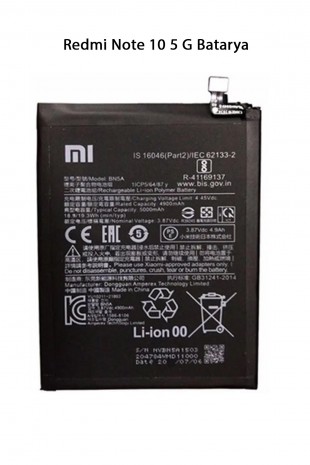 Redmi Note 10 5 G Telefonlarla Uyumlu Batarya 5000 mAh