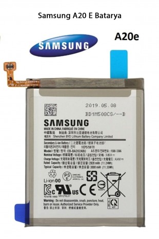 Samsung A20E Telefonlarla Uyumlu Batarya 3000 mAh