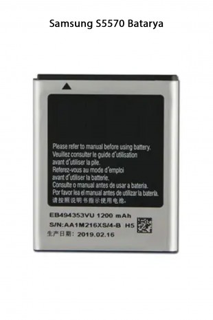 Samsung S5570 Telefonlarla Uyumlu Batarya 1200 mAh