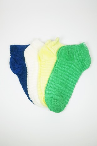 Kadın Havlu Patik Bilek Çorap Ev Çorabı 4 Çift