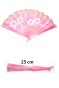 Şık Pembe Desenli Doğal Serinletici Katlanabilir Yelpaze