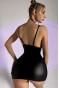 Kadın Fantezi Deri Kostüm Harness Erotik Kıyafet D21012 Siyah