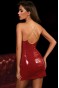Kadın Fantezi Deri Kostüm Harness Erotik Kıyafet D21020 Kırmızı
