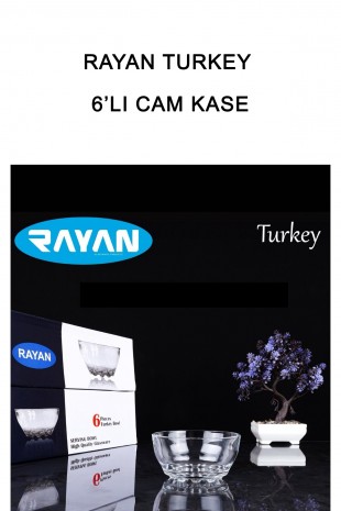 Rayan Turkey 6'lı Cam Kase