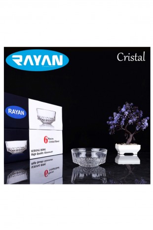 Rayan Cristal 6'lı Cam Kase