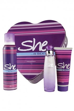 She Is Sexy Edt 50 Ml Edt Kadın Parfümü + 150 Ml Deodorant +75 Ml Vücut Losyonu Set