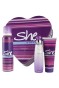 She Is Sexy Edt 50 Ml Edt Kadın Parfümü + 150 Ml Deodorant +75 Ml Vücut Losyonu Set
