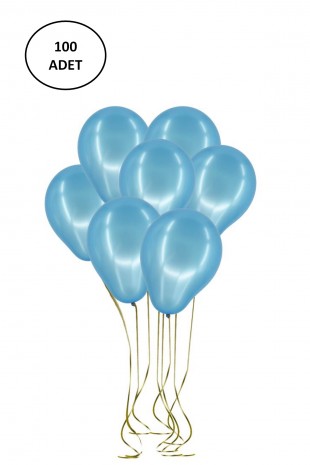 İç Mekan Dekorasyon Balonu Açık Mavi - 100 Adet