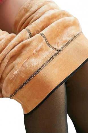 Kadın İçi Peluş Kürklü 1. Kalite Termal Sihirli Külotlu Çorap Kışlık İç Giyim