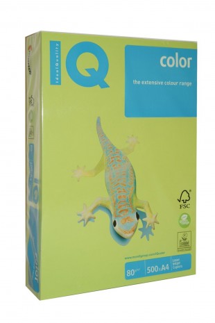Mondi IQ Color Renkli Fotokopi Kağıdı A4 80 Gram 500 Limon Yeşili Yoğun
