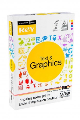 Rey Text Graphics A4 160 gr 250 Yaprak 21x29,70 Gramajlı 250 Li