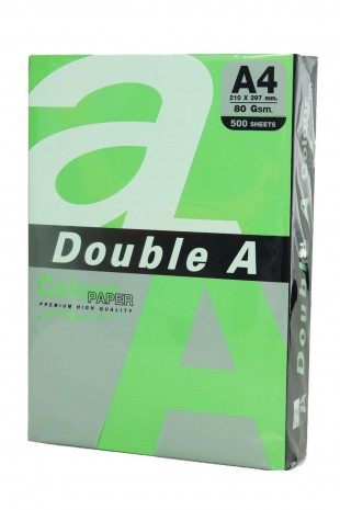 Double A Renkli Fotokopi Kağıdı 500 LÜ A4 80 GR Pastel Zümrüt Yeşili