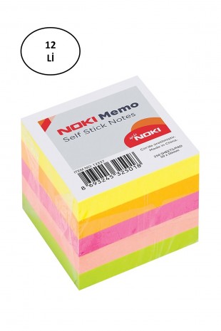 Noki Memo Stick 50X50 Mm Karışık Renk Neon Küp Blok