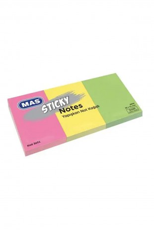 Mas 3651 Yapışkanlı Not Kağıdı 35 x 51 mm 3 x 100 Yaprak