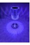 Kristal Akrilik Desenli Led Masa Üstü Lamba 16 Renk Uzaktan Kumandalı Dokunmatik 25 Cm Kablosuz Şarj Edilebilir