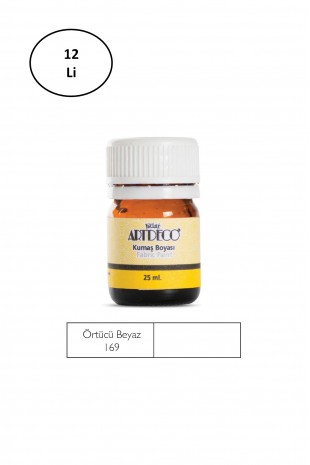 Artdeco Kumaş Boyası 25 Ml Beyaz 12'li