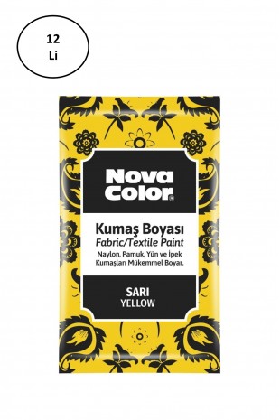 Nova Color 12 Gr Toz Kumaş Boyası Sarı Nc-900 12'li