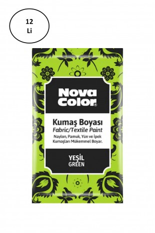 Nova Color 12 Gr Toz Kumaş Boyası Yeşil Nc-903 12'li