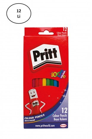 Pritt - 12 Renk Kuru Boya Tam Boy 1219734 12'li