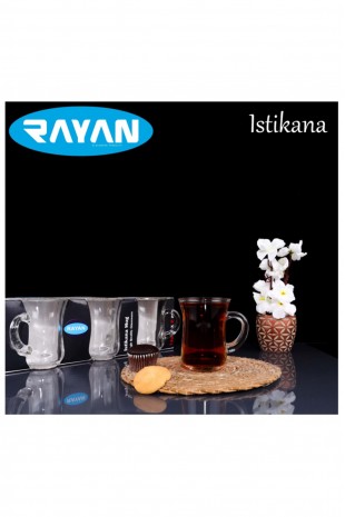 Rayan İstikana Kulplu Çay Bardağı