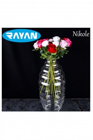 Rayan Nicole 50 Cm Şık Dekoratif Cam Vazo