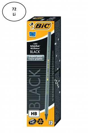 Bic Evolution Black HB Kurşun Kalem 72'li