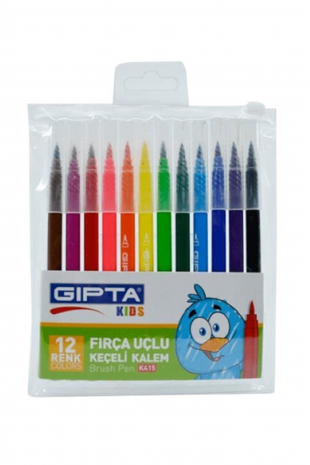 Gıpta K4151 12 li Fırça Uçlu Keçeli Kalem