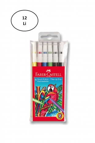 Faber-Castell 5067155106 Yıkanabilir 6 Renk Keçeli Kalem 12'li