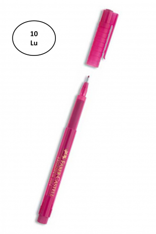 Broadpen 1554 Pembe 5020155428 Faber Castell 10'lu