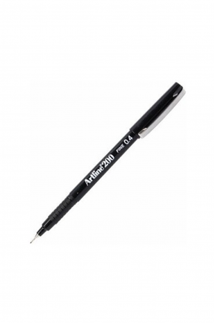 Artline Fine Yazı Kalemi 0.4mm Keçe Uçlu Siyah