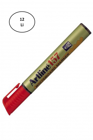 Artline 159 Whiteboard Marker Red Kesik Uç 12'li