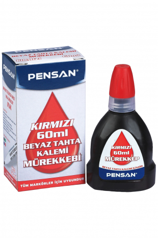 Pensan 4004 Kırmızı Tahta Kalem Mürekkebi 60Ml