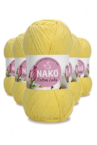 5 Adet Cotton Lüks Yelek Tunik Kazak Bluz Hırka İpi Yünü Açık Sarı 97554