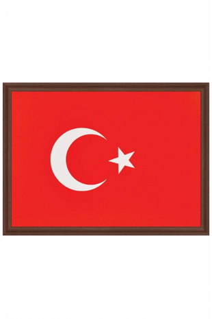 Türk Bayrağı 25X35 Mdf Çerçeveli